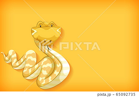ヘビ 蛇 黄色い 黄の写真素材