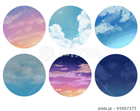 曇り空のイラスト素材
