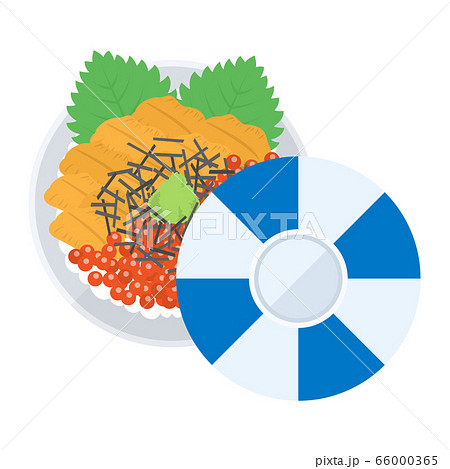 海鮮丼のイラスト素材