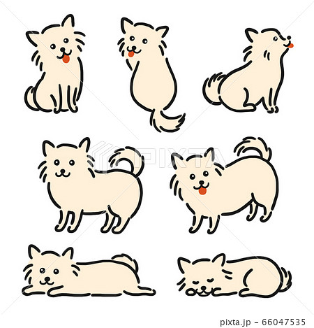 動物 振り向く ペット 犬のイラスト素材