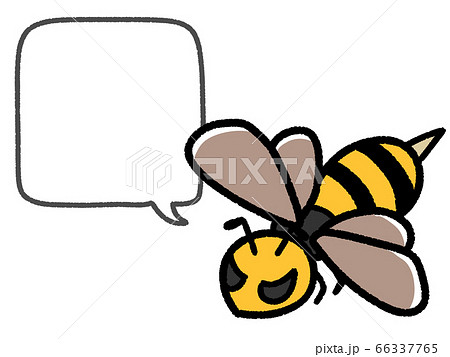 蜂キャラクターのイラスト素材