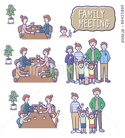家族会議の写真素材