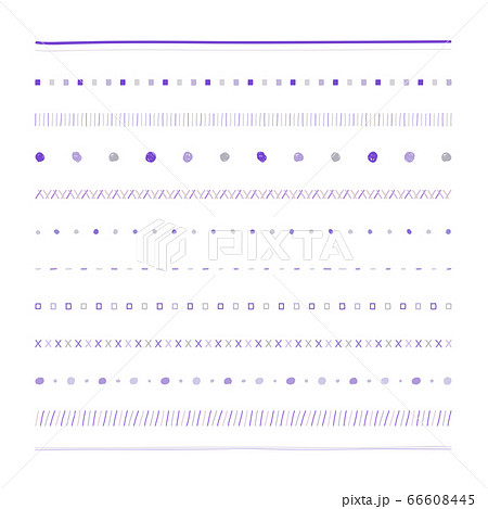 点線 線 ライン 手描き かわいいのイラスト素材