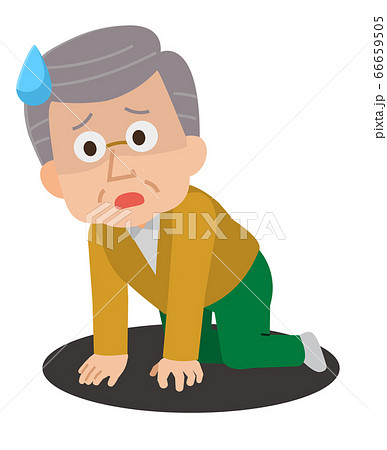 膝をつくのイラスト素材