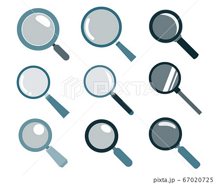 虫眼鏡のベクターイラスト ルーペのアイコン のイラスト素材