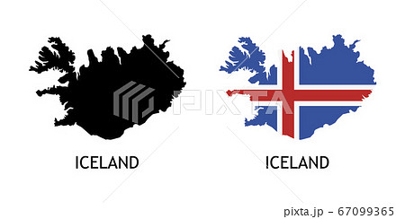 世界地図 地図 アイスランド 北欧の写真素材
