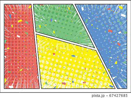 コマ割りのイラスト素材