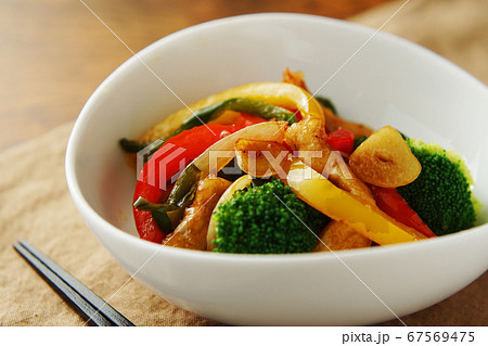 野菜炒めの写真素材