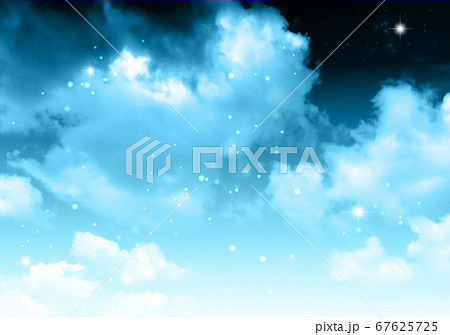 夜空 雲 星 星空のイラスト素材