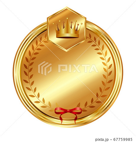 エンブレム　王冠　リボン　アイコン