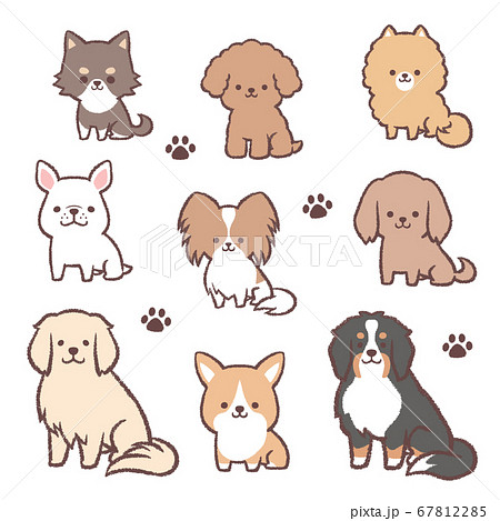 犬 可愛い犬 のイラスト素材集 ピクスタ