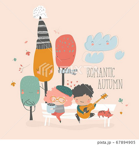 猫 イラスト 羽 詩の写真素材