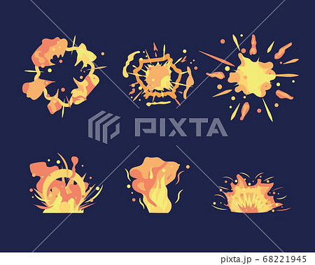 エフェクト 効果 爆発 アニメの写真素材 Pixta