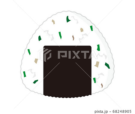 三角おにぎりのイラスト素材