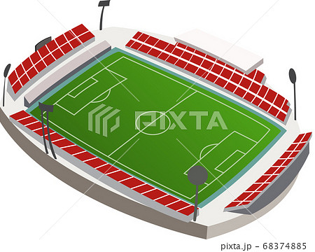 サッカー場のイラスト素材