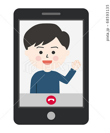 ビデオ通話のイラスト素材