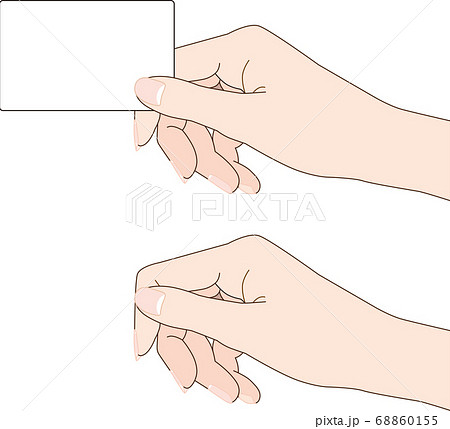 紙 持つ 手 カードのイラスト素材