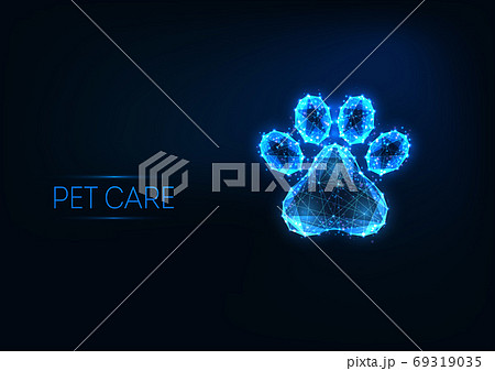 ベクトル 犬 ロゴ ポリゴンのイラスト素材