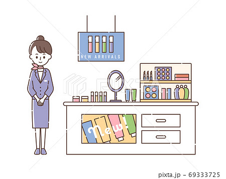 ビューティーアドバイザーのイラスト素材