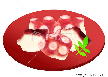 酢だこ おせちのイラスト素材