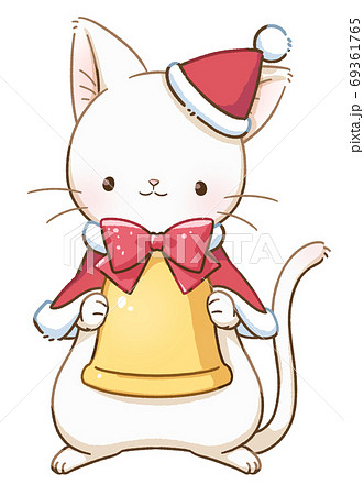 サンタクロース イラスト クリスマス 猫のイラスト素材