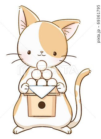 猫 動物 月見 お月見のイラスト素材 - PIXTA