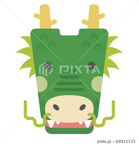 辰 竜 顔のイラスト素材