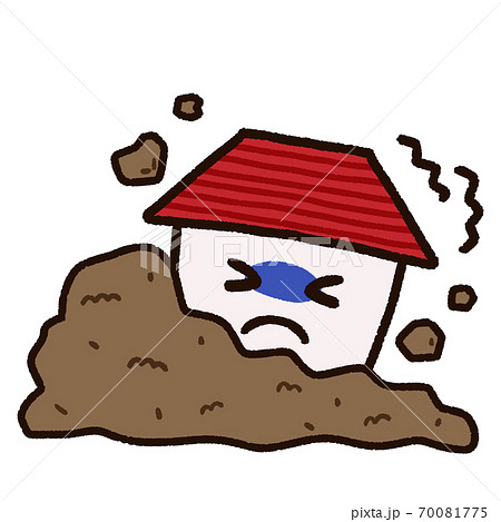 岩なだれのイラスト素材