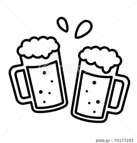 お酒 モノクロ 飲み物のイラスト素材