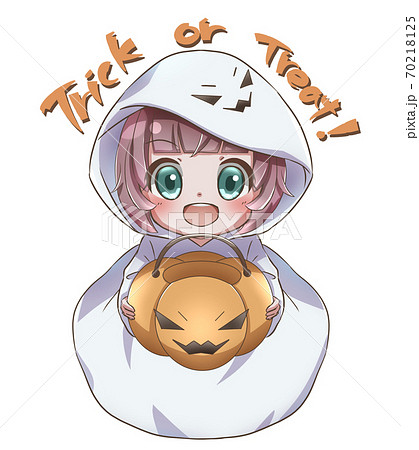 ハロウィン 子供 仮装 女の子のイラスト素材