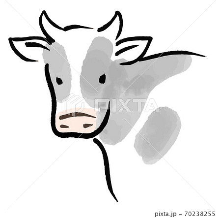 動物 牛 闘牛 水墨画のイラスト素材 - PIXTA