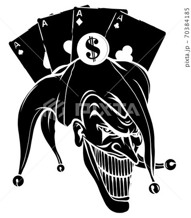 彫り物 ジョーカー ベクトル ハーレクインのイラスト素材
