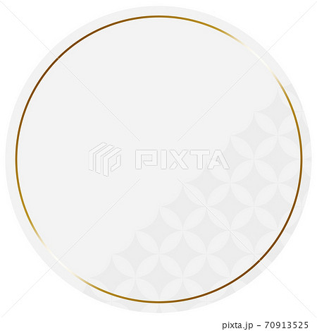 フレーム 枠 円 丸のイラスト素材
