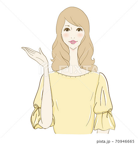 巻き髪のイラスト素材