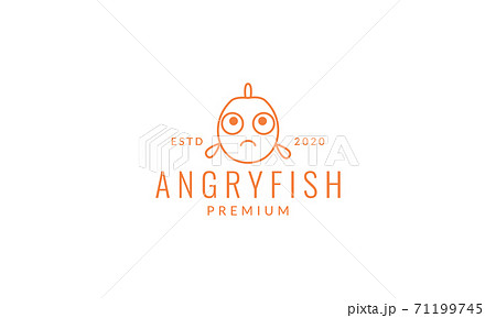 魚の正面顔の写真素材