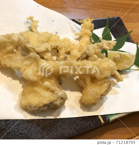 松茸 天ぷら マツタケ 日本料理の写真素材