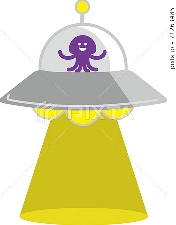 宇宙船 Ufo 円盤 かわいいのイラスト素材