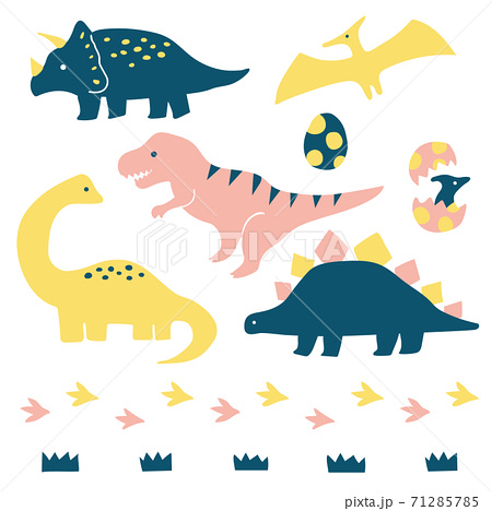 恐竜 ティラノサウルス 白亜紀 子供のイラスト素材