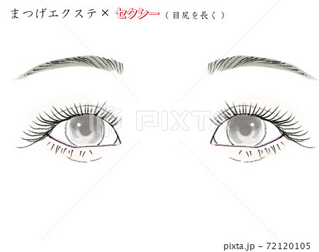 まつげのイラスト素材