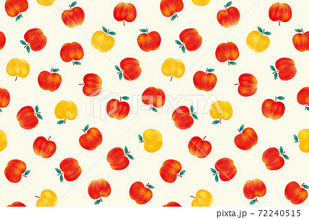 赤りんご りんご 模様 壁紙のイラスト素材 Pixta