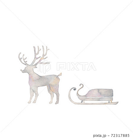 トナカイ 色鉛筆画 クリスマス 色鉛筆イラストのイラスト素材 - PIXTA