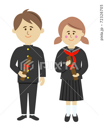 卒業 卒業式のイラスト素材集 ピクスタ