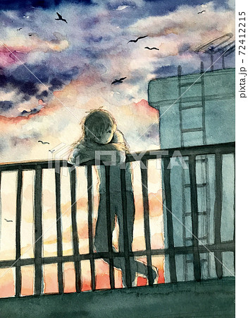 屋上のイラスト素材