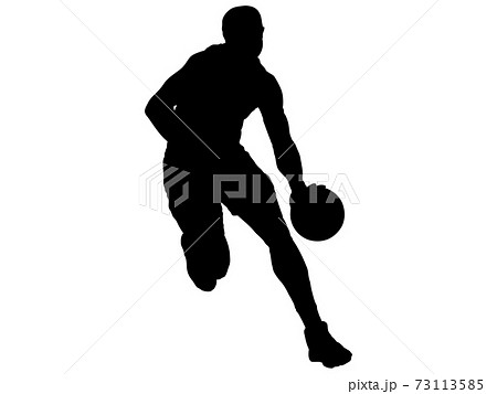 バスケ バスケットボール シルエット スポーツのイラスト素材