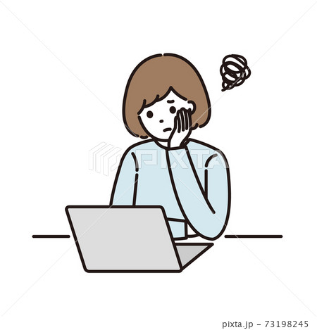 困る 困った顔のイラスト素材集 ピクスタ