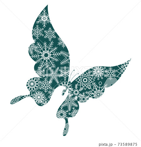 蝶 ちょうちょう 蝶々 切り絵のイラスト素材