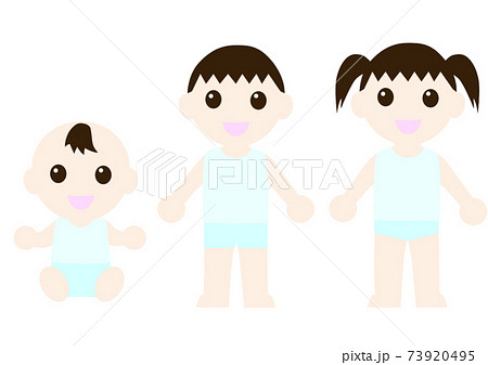 子供 下着 女の子 男の子のイラスト素材 子供 下着 女の子 男の子のイラスト素材