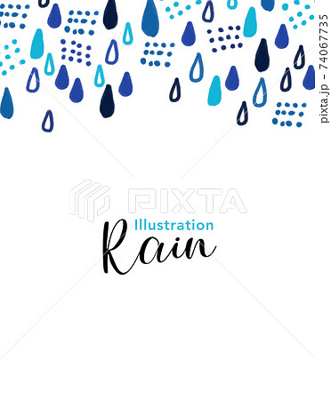 雨 ドット 梅雨 おしゃれのイラスト素材