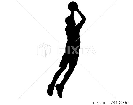 バスケ バスケットボール シルエット スポーツのイラスト素材