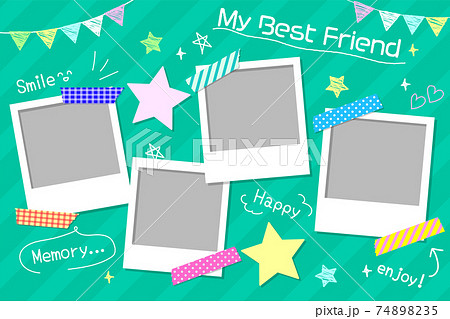 卒業アルバムのイラスト素材